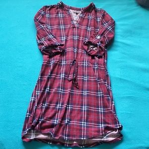Red Flannel Tunic/Dress